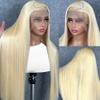 BZN 613 13x6 Lace Front Wig Human Hair 13x6 28 Inch 200 Density 613 Lace Frontal Wig Blonde Wig Human Hair Straight 613 HD Lace Frontal Wig Pre Plucked With Baby Hair view 3