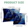2 Pcs Pocket Cosmetic Bag, Owls on Blue Galaxy Self-Closing Shrapnel Makeup Bag No Zipper Small Makeup Pouch for Mini Travel Storage for Cosmetics Headphones Jewelry Organizer view 2