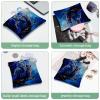 2 Pcs Pocket Cosmetic Bag, Owls on Blue Galaxy Self-Closing Shrapnel Makeup Bag No Zipper Small Makeup Pouch for Mini Travel Storage for Cosmetics Headphones Jewelry Organizer view 4