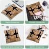 2 Pcs Pocket Cosmetic Bag, Airplanes Silhouettes on Wooden Boards Self-Closing Shrapnel Makeup Bag No Zipper Small Makeup Pouch for Mini Travel Storage for Cosmetics Headphones Jewelry Organizer view 4