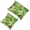 2 Pcs Pocket Cosmetic Bag, Green Froggy Pattern Self-Closing Shrapnel Makeup Bag No Zipper Small Makeup Pouch for Mini Travel Storage for Cosmetics Headphones Jewelry Organizer view 1