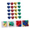 MINAOLULUS 60pcs Heart Shape Pencil Sharpeners Compact and Fun for School and Home Use for Pencils and Makeup Tools for Boys and Girls and Students view 3