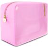 DANCOUR Clear Makeup Bag Large Pouch Cosmetic Travel Bag TSA Approved Light Pink Clear Cosmetic Case Organizer view 1