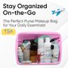 DANCOUR Clear Makeup Bag Large Pouch Cosmetic Travel Bag TSA Approved Light Pink Clear Cosmetic Case Organizer view 4
