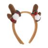VOCOSTE Classic Plush Balls Headbands for Women Girls 7.48"x7.48"x0.71" Khaki 1 Pc view 1