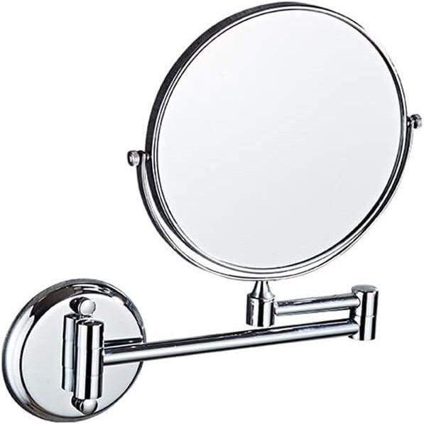Beauty Double Mirror Swivel Magnification Punch Free Antirust Bathroom Mirror Flexible Detachable Waterproof