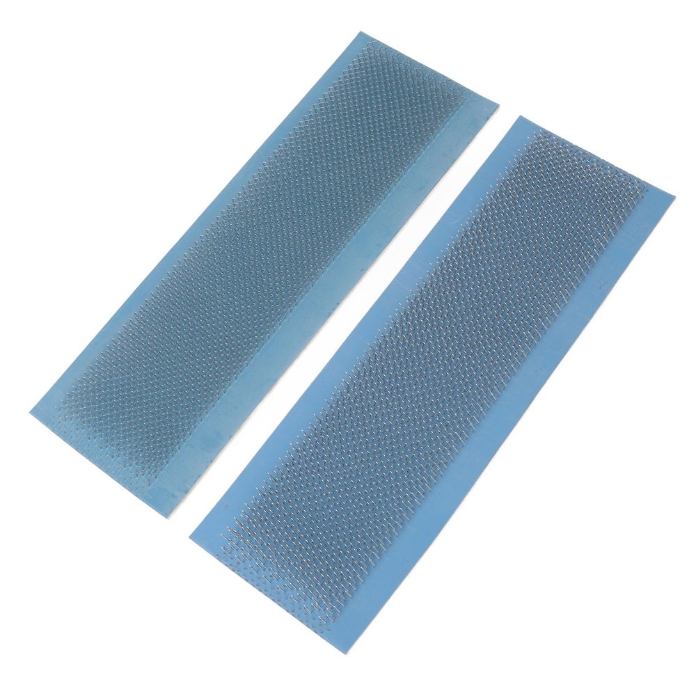 2 Pieces Hair Elastic Slip Mat Stainless Steel Needle Hair Extensions Drawing Card 10.6X3.5 Inch
