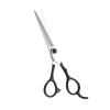OKPJFHS Professional Hair Cutting Shears, 6 Inch Salon Black Handle Cutting Carbon Barber Hair Scissors Thinning Scissors Set (Color : Black)( view 4