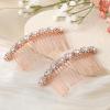 2 Pieces Rhinestone Hair Side Comb 20 Teeth Decorative Hair Combs Side Rhinestone Crystal Bridal Wedding Comb Bridal Jewelry Hair Clips Combs Hair Accessories for Women and Girls view 4