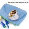 QWJKM Makeup Mirror Cute Golden Retriever Puppy Vanity Mirror 1X/2X Magnifying Mirror Compact Travel Makeup Mirror for Handbag Pocket Wallet, Portable, Folding, Handheld 2.4 Inch view 3