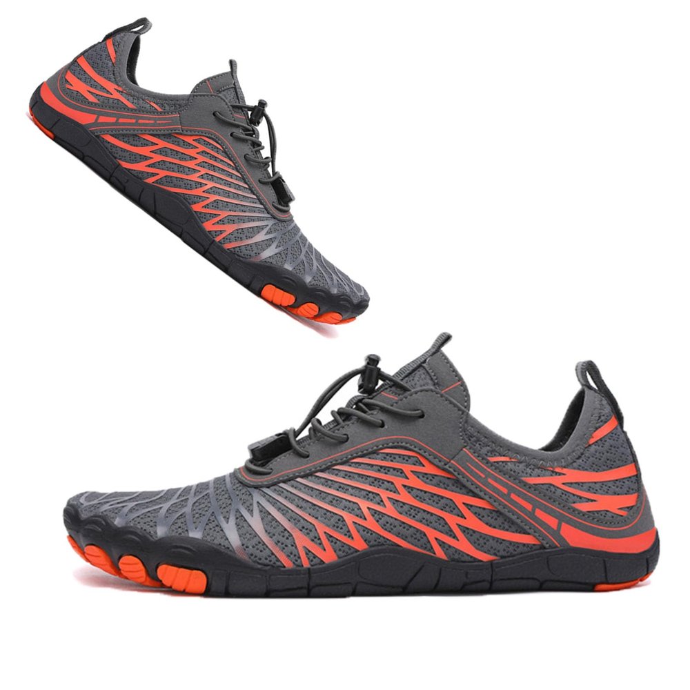 2025 New Barefoot Shoes Women, GroundedFootwear Barefoot for Womens Mens (Orange,6 Women/5 Men)