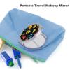 QWJKM Makeup Mirror Fruits and Butterflies Vanity Mirror 1X/2X Magnifying Mirror Compact Travel Makeup Mirror for Handbag Pocket Wallet, Portable, Folding, Handheld 2.4 Inch view 3