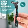 Leriton 30 Pcs Men's Disposable Razors Bulk 3 Blade Men Razors for Head Sensitive Skin Comfortable Shave view 3