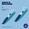 Dollar Shave Club | Razor Handle (2 Pack) Blue | Replacement Razor Blade Handles view 2