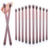 12 Pcs Eyeshadow Smudge Brush 2 in 1 Eye Shadow Brushes, Concealer Makeup Brush Foundation Makeup Applicator for Blending Eye Shadow Liner view 1