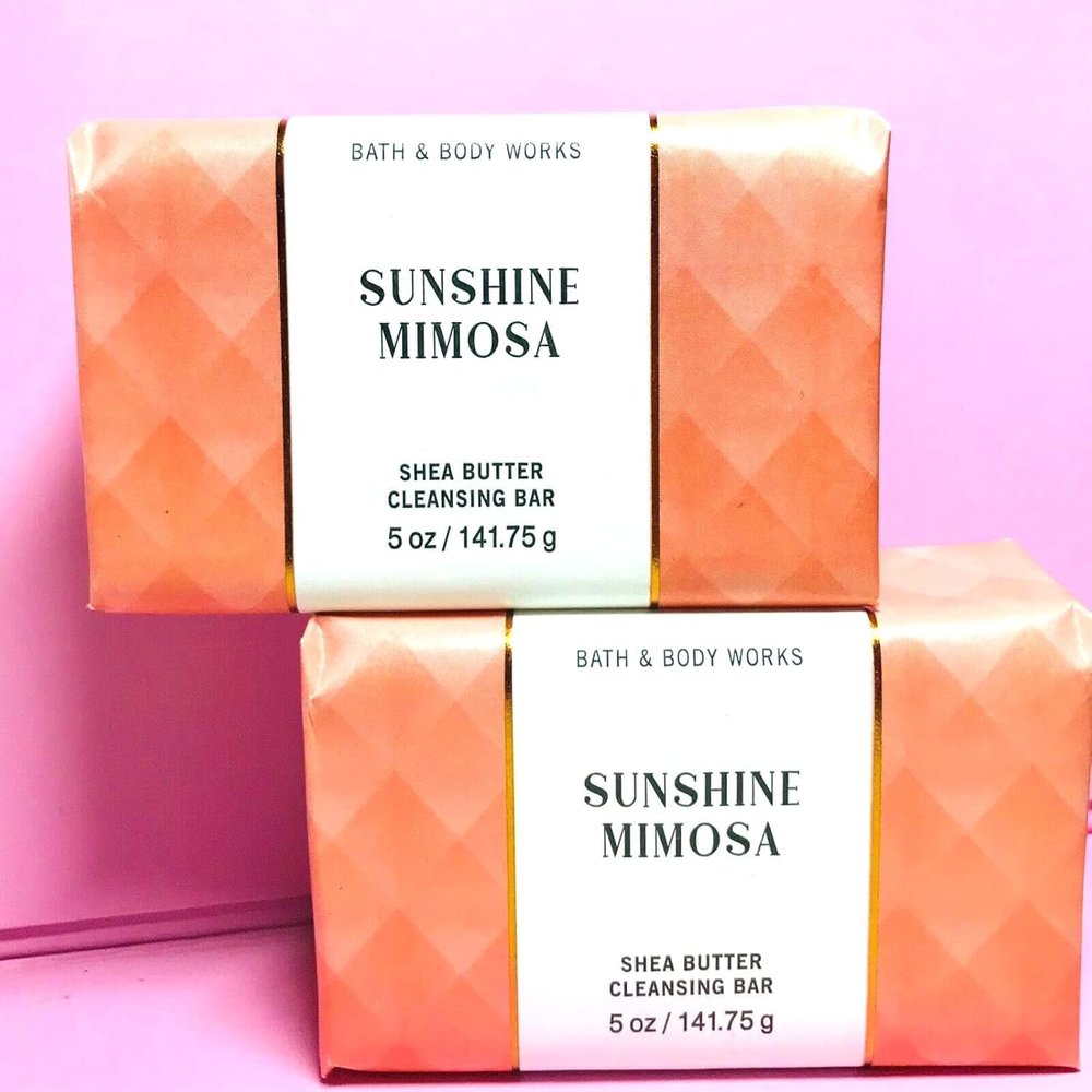 2 SUNSHINE MIMOSA Cleansing Bar 5 oz Bath Body