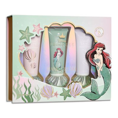 Belle Maison Disney Mermaid Ariel 3pc Hand Cream Set - Tropical Coconut, Sea Salt, Vanilla Lilac Scented, 30 ML / 1.01 FL OZ Each, Hand Cream Set