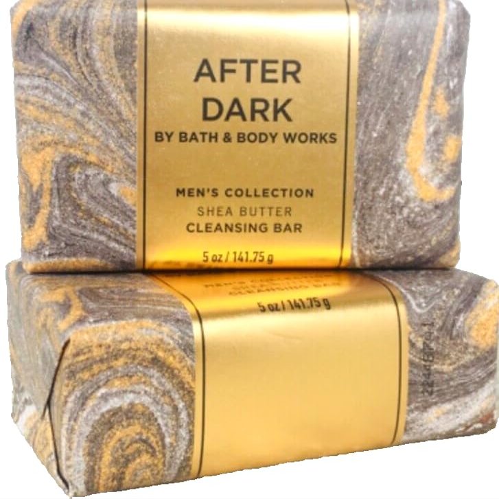 2 pack For Men Shea Butter Cleansing Bar soap 5 oz each Men's Collection AFTER DARK
