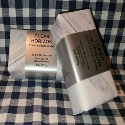 2 pack For Men Shea Butter Cleansing Bar soap 5 oz each Men's Collection CLEAR HORIZON