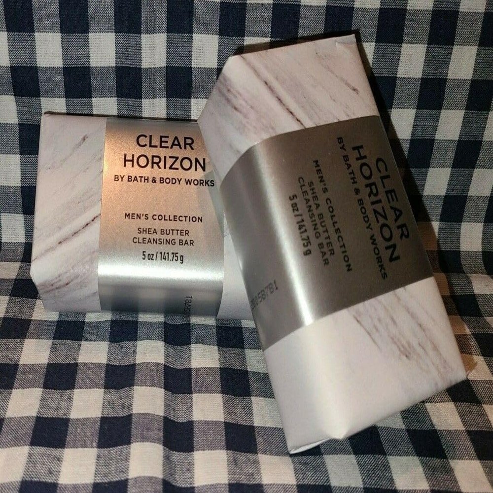 2 pack For Men Shea Butter Cleansing Bar soap 5 oz each Men's Collection CLEAR HORIZON