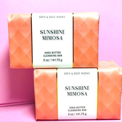 2 pack Shea Butter Cleansing Bar soap 5 oz each SUNSHINE MIMOSA