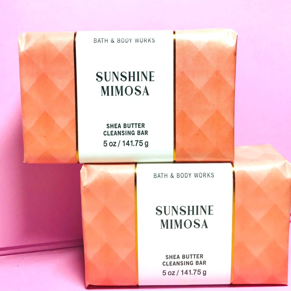 2 pack Shea Butter Cleansing Bar soap 5 oz each SUNSHINE MIMOSA