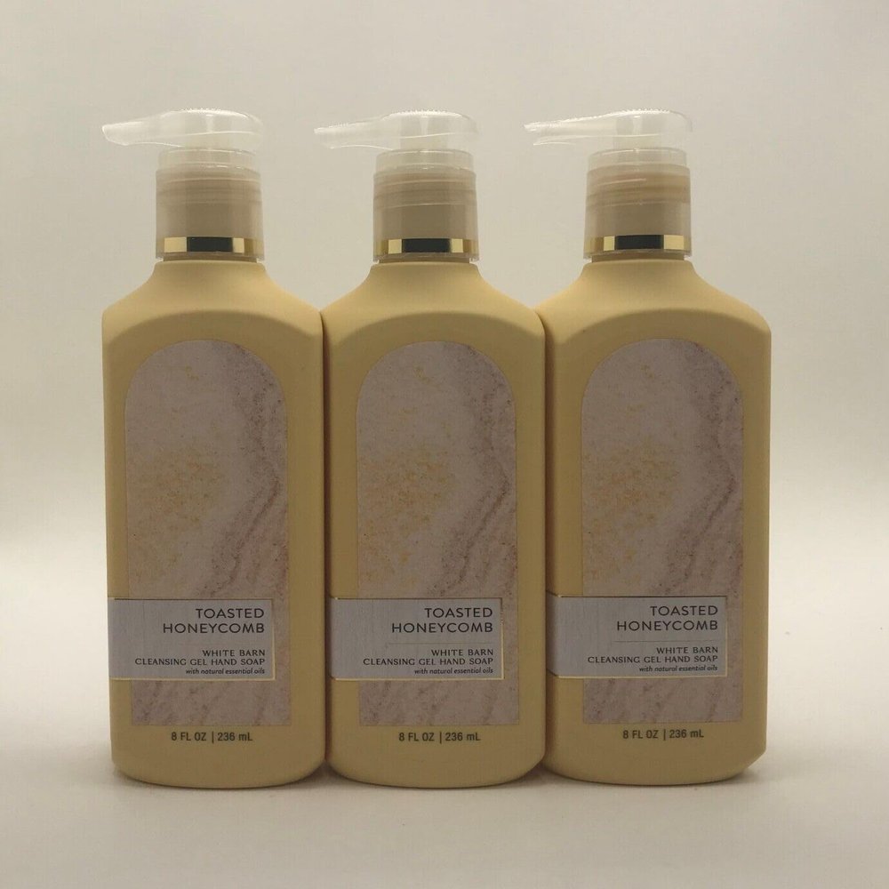 3 TOASTED HONEYCOMB Cleansing Gel Hand Soap barh body