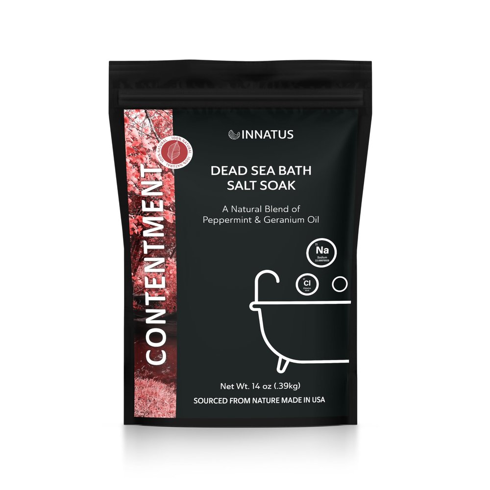 Dead Sea Soothing Bath Salt Soak with 21 Minerals Relaxing, Detoxifying, and Nourishing for Skin 14oz, Infused with Essential Oils Rejuvenate Mind & Body. (Peppermint)