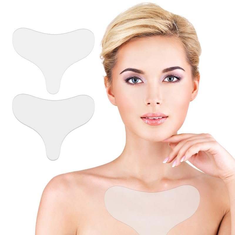 2 Chest Wrinkle PatchesReusable Silicone Patches, Anti Wrinkle Patches to Reduce Fine Lines, Wrinkle Pad for Sidesleeper