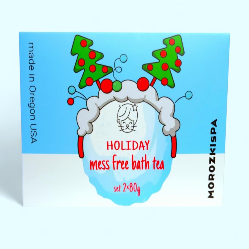Bath Tea Holiday Mess Free/Bath Salt Tea Soak/100% Natural & Pure/Made in USA/Bathtub Tea/Mint & Lavender/Foot Soak/Shower Steamers/Gift for Her, Him, Gift for Christmas, New Year, Hanukkah, Selfcare