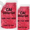 Face, Body & Hair Glitter Gel  Halloween Glitter for Kids and Women  3 Oz Cosmetic-Grade Gel w/Moon & Stars for Festivals & Halloween Party, Easy Apply & Wash Off - Red 2Pack view 1