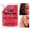 Face, Body & Hair Glitter Gel  Halloween Glitter for Kids and Women  3 Oz Cosmetic-Grade Gel w/Moon & Stars for Festivals & Halloween Party, Easy Apply & Wash Off - Red 2Pack view 2