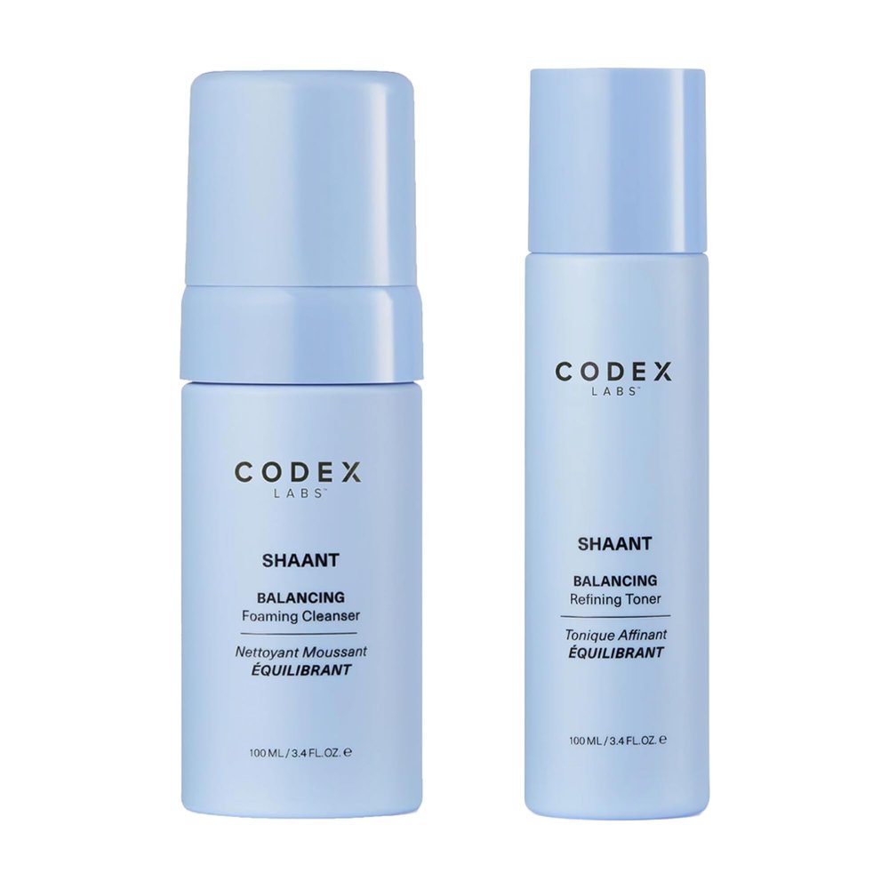 Codex Labs Shaant Oil Control & Pore Refining Set, Cleanser & Toner