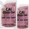 Face, Body & Hair Glitter Gel  Halloween Glitter for Kids and Women  3 Oz Cosmetic-Grade Gel w/Moon & Stars for Festivals & Halloween Party, Easy Apply & Wash Off - Rose 2Pack view 1