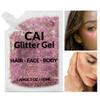 Face, Body & Hair Glitter Gel  Halloween Glitter for Kids and Women  3 Oz Cosmetic-Grade Gel w/Moon & Stars for Festivals & Halloween Party, Easy Apply & Wash Off - Rose 2Pack view 2
