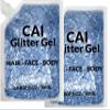 Face, Body & Hair Glitter Gel  Halloween Glitter for Kids and Women  3 Oz Cosmetic-Grade Gel w/Moon & Stars for Festivals & Halloween Party, Easy Apply & Wash Off - Blue 2Pack view 1