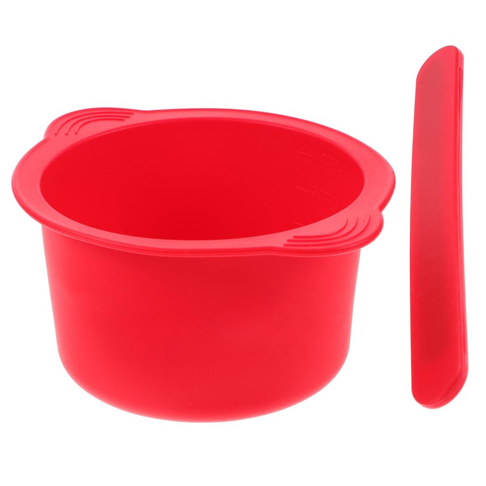 BIUDECO Silicone Wax Warmer Bowl Replacement Sturdy High-Temperature Waxing Bowl for Hair Removal Reusable 1 Set Wax Warmer Liner with Stick for Home Use