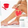 BIUDECO Silicone Wax Warmer Bowl Replacement Sturdy High-Temperature Waxing Bowl for Hair Removal Reusable 1 Set Wax Warmer Liner with Stick for Home Use view 2