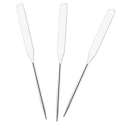 HAPINARY 3pcs Stainless Steel Makeup Mixing Spatula for Professional and Home Use Durable Cosmetic Plate Blending Tools for Foundation Nail Art