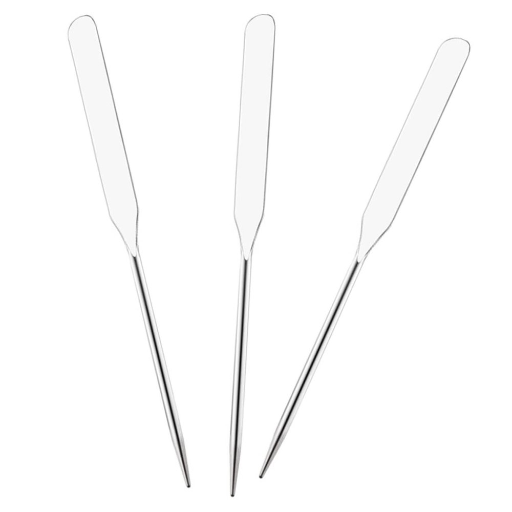 HAPINARY 3pcs Stainless Steel Makeup Mixing Spatula for Professional and Home Use Durable Cosmetic Plate Blending Tools for Foundation Nail Art