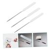 HAPINARY 3pcs Stainless Steel Makeup Mixing Spatula for Professional and Home Use Durable Cosmetic Plate Blending Tools for Foundation Nail Art view 2