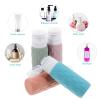 Beatifufu 4pcs Travel Squeeze Bottle Cherry Blossom for Toiletries Shampoo and Conditioner Leakproof Travel Containers Storage Bag view 4