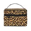 QASDFGHR Small Leopard Pattern Print Makeup Bag,Travel Cosmetic Bag with Zipper for Women Square Make Up Bags Organizer view 1
