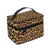QASDFGHR Small Leopard Pattern Print Makeup Bag,Travel Cosmetic Bag with Zipper for Women Square Make Up Bags Organizer view 2