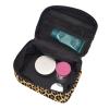 QASDFGHR Small Leopard Pattern Print Makeup Bag,Travel Cosmetic Bag with Zipper for Women Square Make Up Bags Organizer view 4