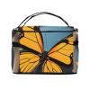 QASDFGHR Small Zen Design Butterfly Print Makeup Bag,Travel Cosmetic Bag with Zipper for Women Square Make Up Bags Organizer view 3