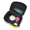 QASDFGHR Small Cartoon Bird Print Makeup Bag,Travel Cosmetic Bag with Zipper for Women Square Make Up Bags Organizer view 4