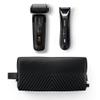 MANSCAPED The Chairman PRO & The Lawn Mower 5.0 Ultra - Men's Face Shaver with Two SkinSafe Blades, Four-Blade Foil & Stubble Trimmer & Dual-Head Groin & Body Hair Trimmer with Toiletry Bag view 1
