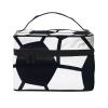 QASDFGHR Small Cool Soccer Ball Print Makeup Bag,Travel Cosmetic Bag with Zipper for Women Square Make Up Bags Organizer view 1