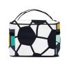 QASDFGHR Small Cool Soccer Ball Print Makeup Bag,Travel Cosmetic Bag with Zipper for Women Square Make Up Bags Organizer view 3